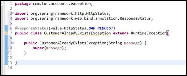 Customer Already Exists Exception