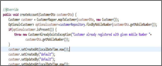 Throw the CustomerAlreadyExistsException