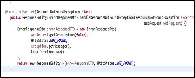 Handle Exception Return Response