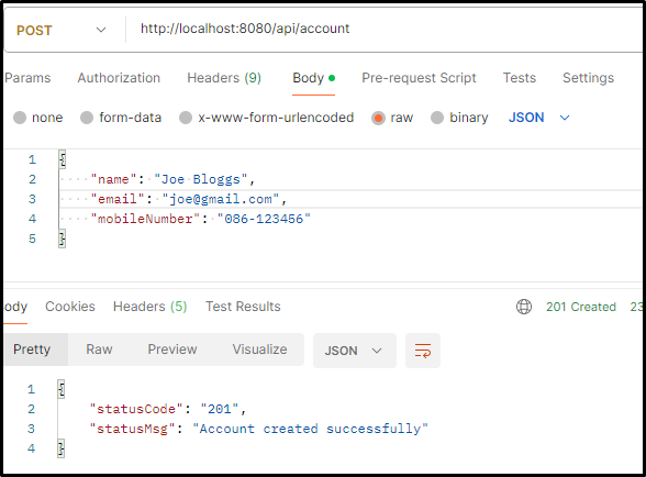 Test API Add Customer