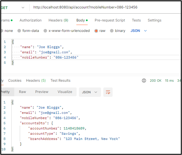 Test API Fetch Customer Data