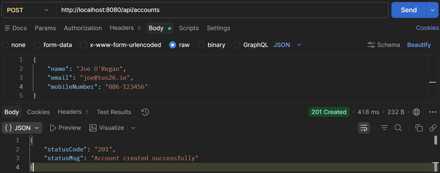 Test API Add Customer