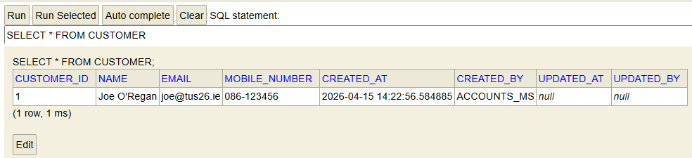 Test Api Check Database