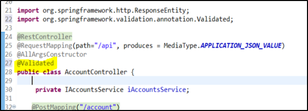 @Validated Annotation