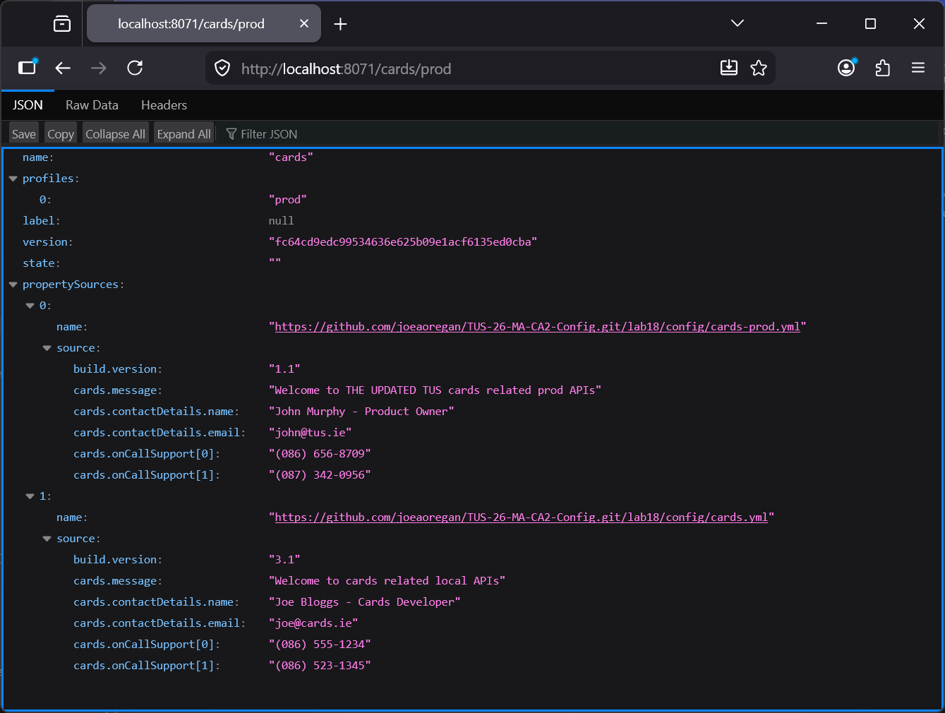 Check Config Server Values