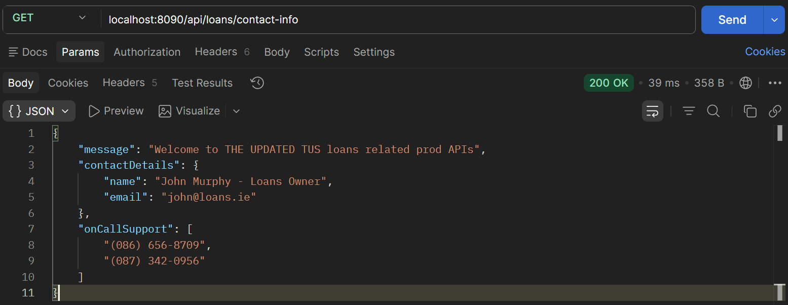 New Loans Contact Details Values