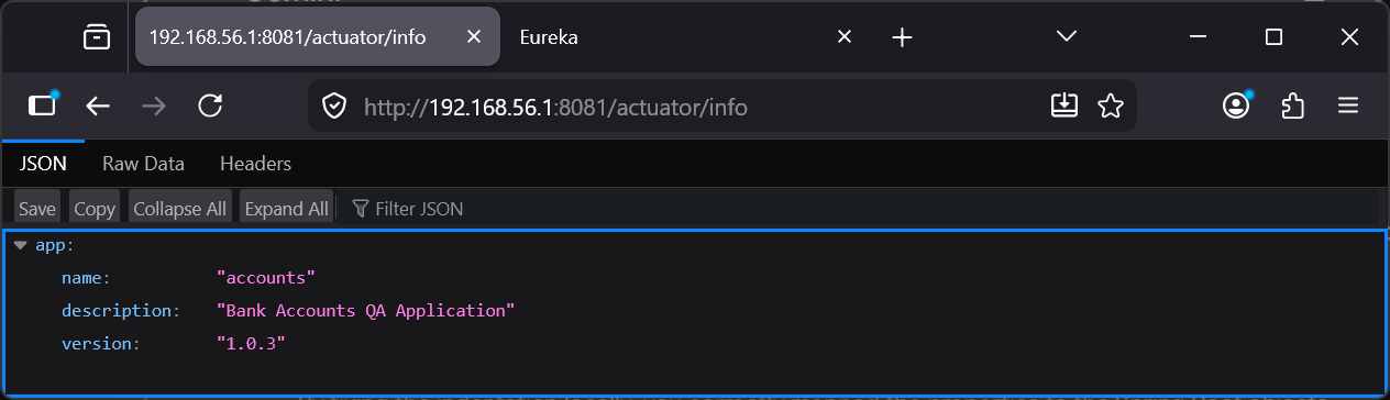 actuator/info endpoint