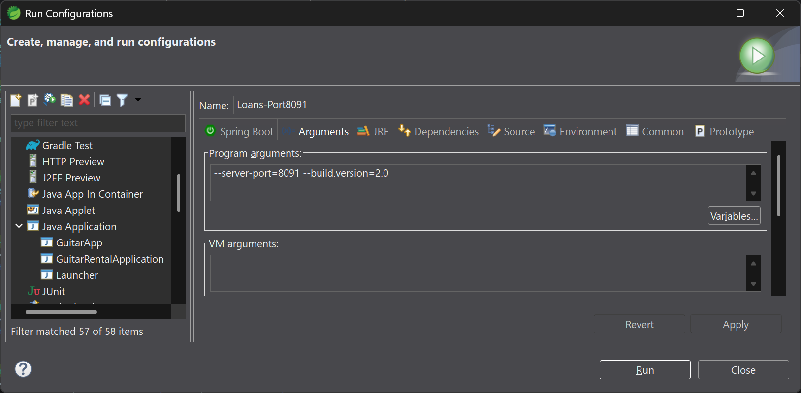 Loans launch configuration 2