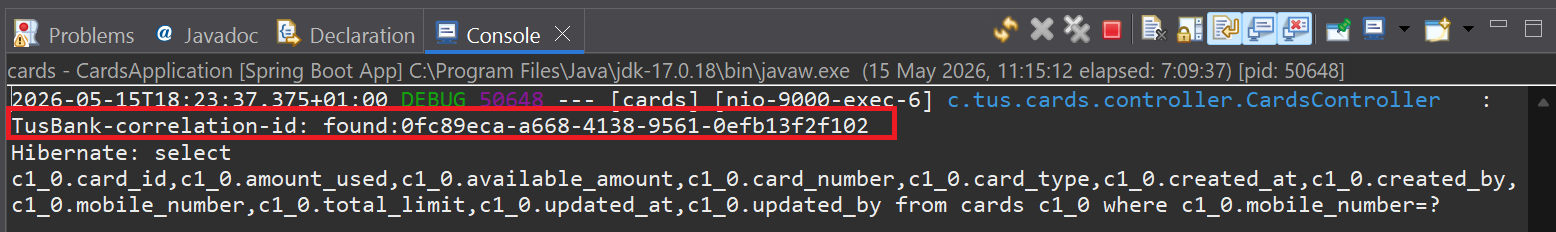 Cards tusbank-correlation-id