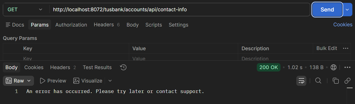 Accounts Contact Info Endpoint