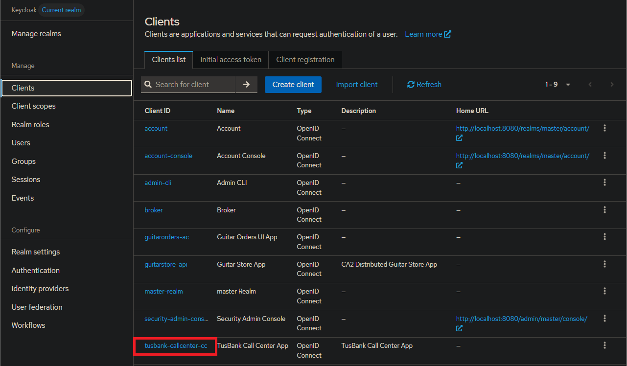 Keycloak Clients