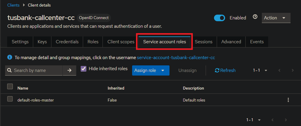 Service Accounts Roles