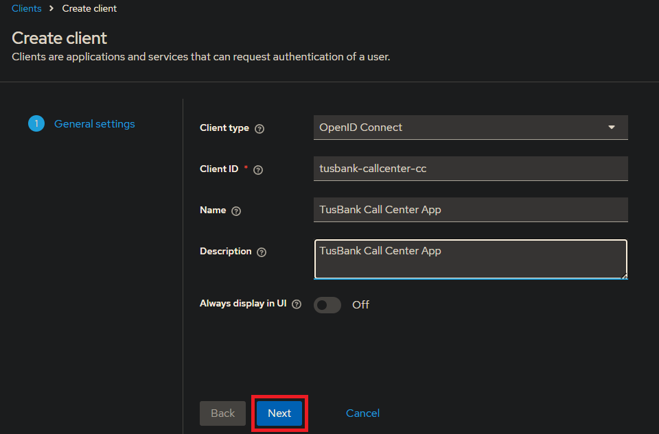 Create Client
