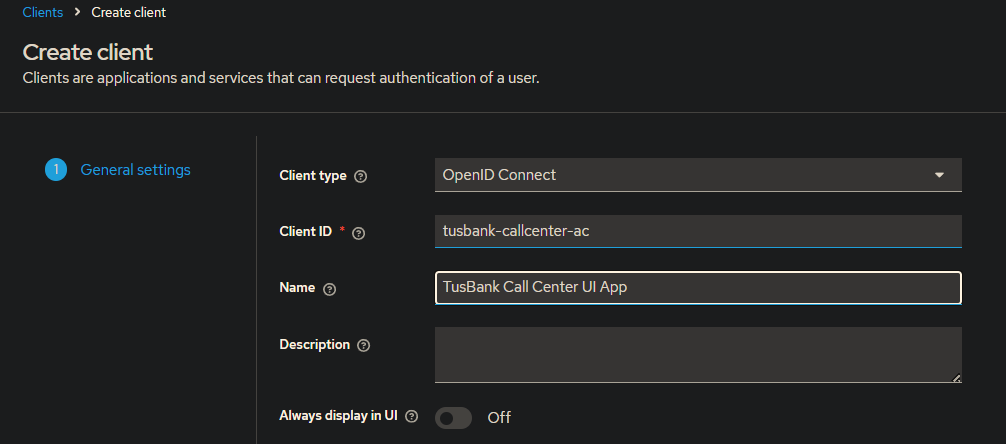 Keycloak New Client