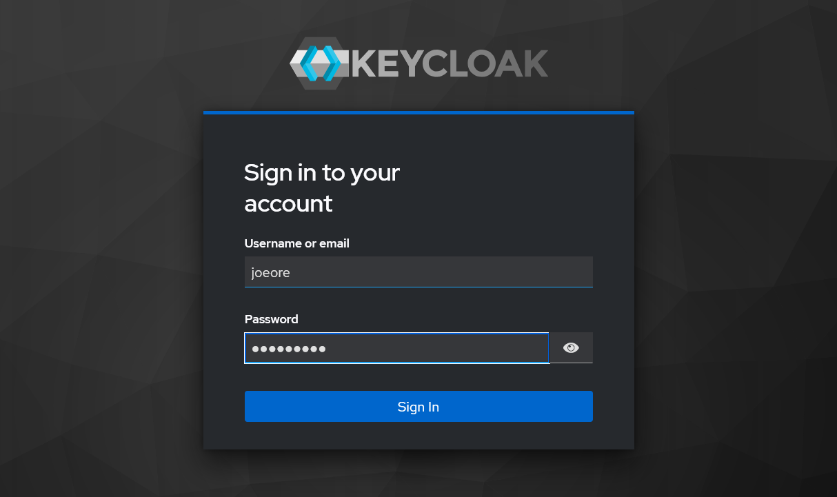 Keycloak Login
